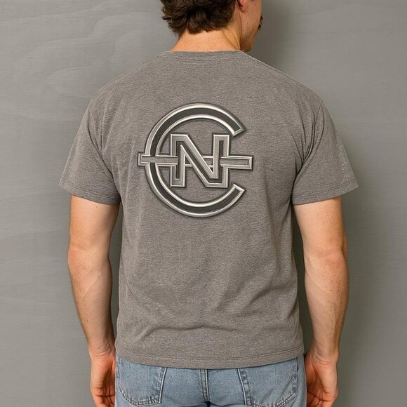 Vintage Nautica Competition Short Sleeve Grey Made in USA Tee Shirt Medium - Picture 1 of 7